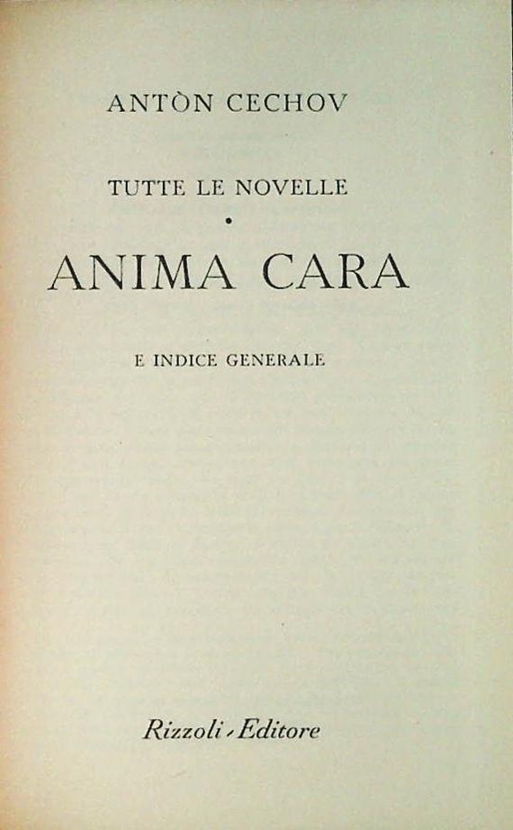 ANIMA CARA - ANTON CECHOV