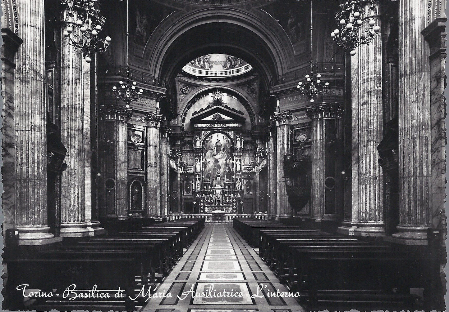 TORINO - BASILICA DI S. MARIA AUSILIATRICE - L'INTERNO 