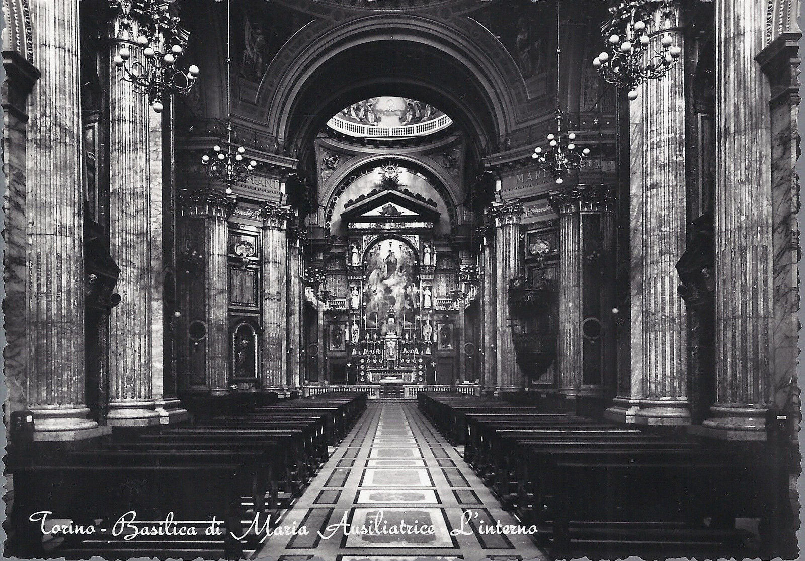 TORINO - BASILICA DI S. MARIA AUSILIATRICE - L'INTERNO 