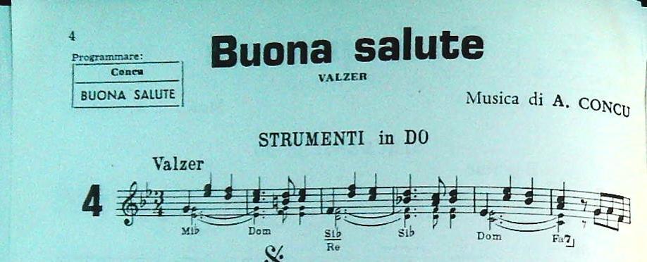ALBINO CONCU - 10 SUCCESSI - SPARTITO-SHEET-MUSIC