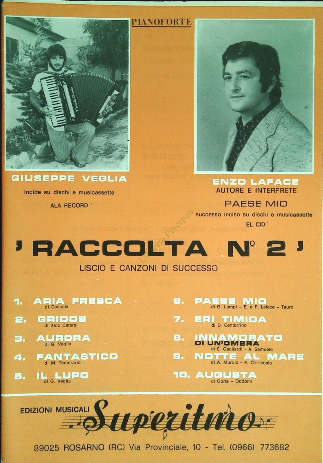 LISCIO E CANZONI DI SUCCESSO - RACCOLTA N. 2 - 1O BRANI - SPARTITO-SHEET MUSIC