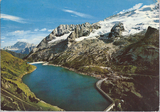 LAGO DI FEDAIA VERSO LA MARMOLADA E IL CIVETTA - V1975