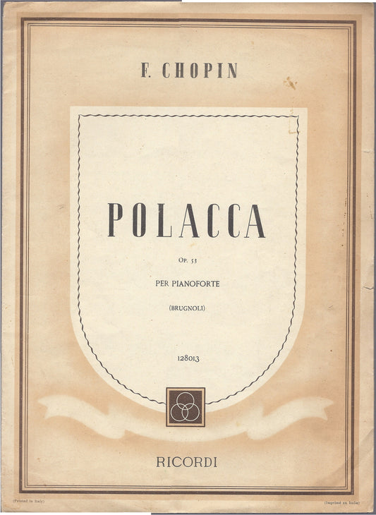 POLACCA  Op. 53  F. Chopin - rid. Brugnoli -- SPARTITO
