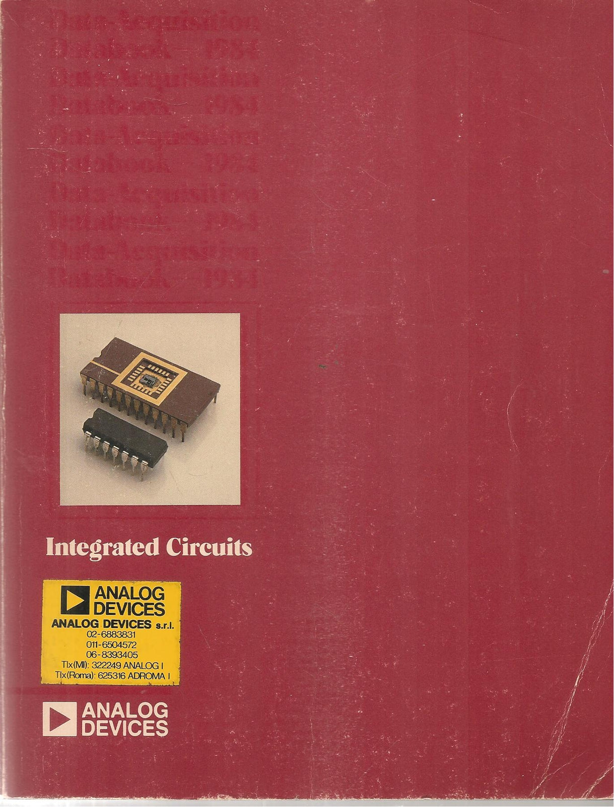 ANALOG DEVICE - DATA-ACQUISITION BOOK 1984 - VOLUME 1 - INTEGRATED CIRCUITS