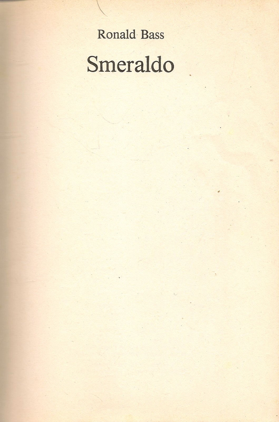 SMERALDO - RONALD BASS  CDE 1984