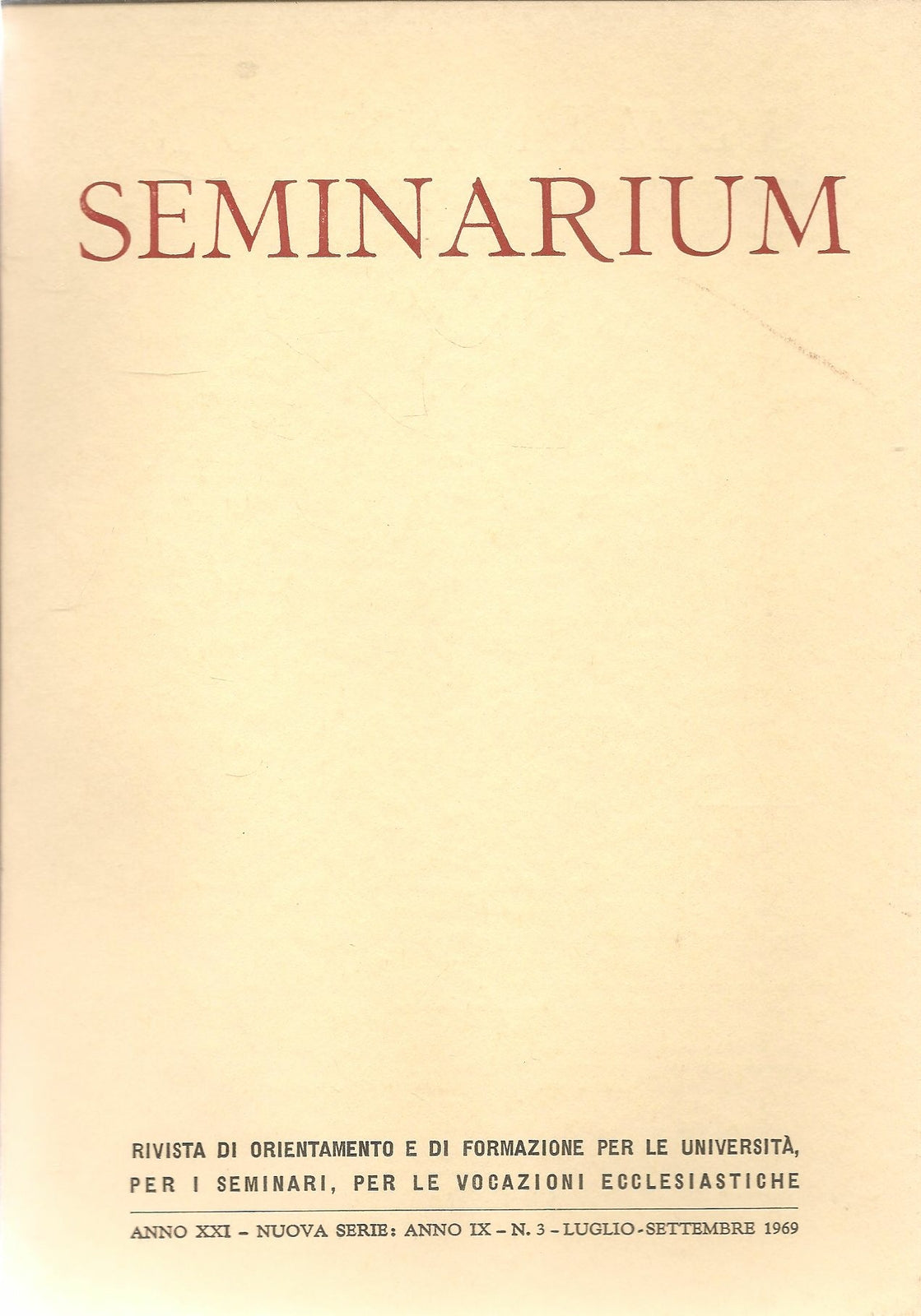 SEMINARIUM N. 3 - 1969