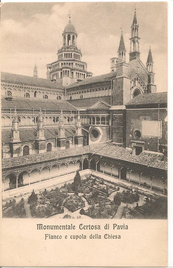 CERTOSA DI PAVIA - FIANCO E CUPOLA DELLA CHIESA - NV
