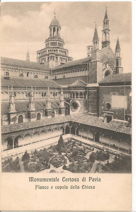 CERTOSA DI PAVIA - FIANCO E CUPOLA DELLA CHIESA - NV