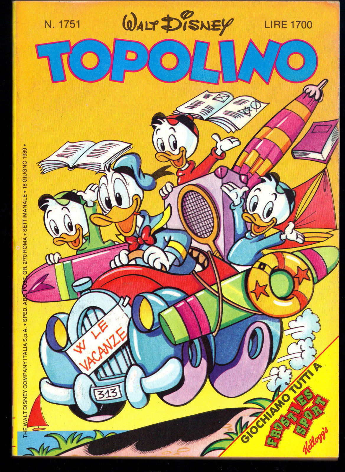 TOPOLINO N° 1751 - 18 GIUGNO 1989