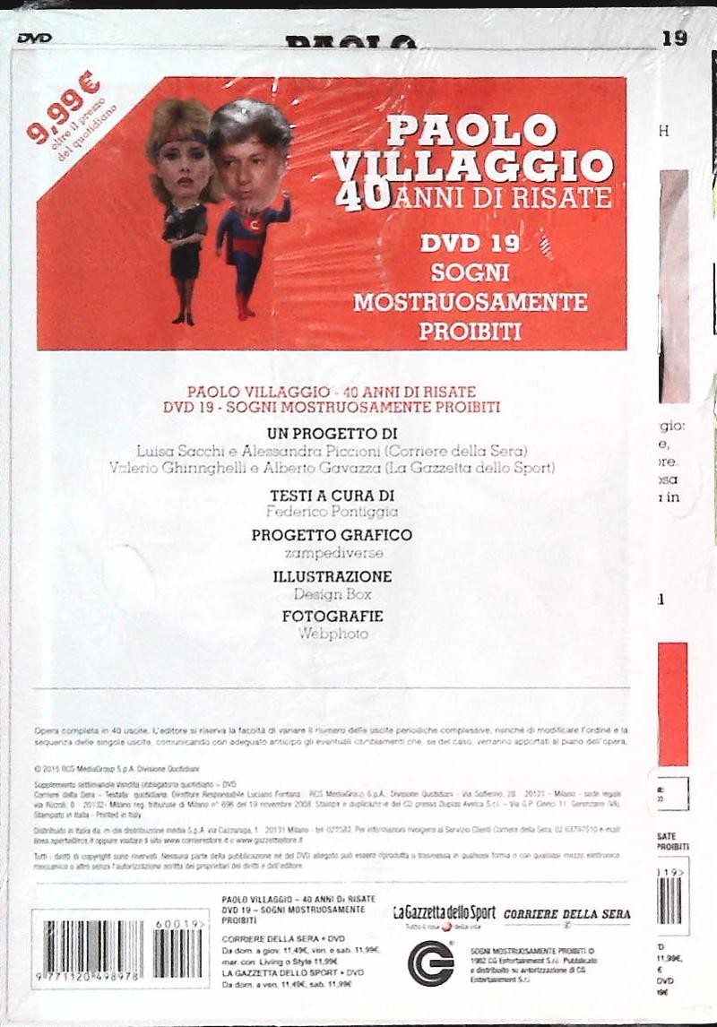 SOGNI MOSTRUOSAMENTE PROIBITI. PAOLO VILLAGGIO 40 ANNI DI RISATE - DVD