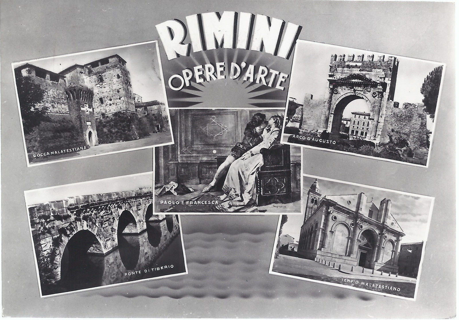 RIMINI - OPERE D'ARTE - 5 VEDUTE - V 1955 - FG