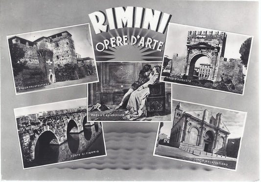 RIMINI - OPERE D'ARTE - 5 VEDUTE - V 1955 - FG