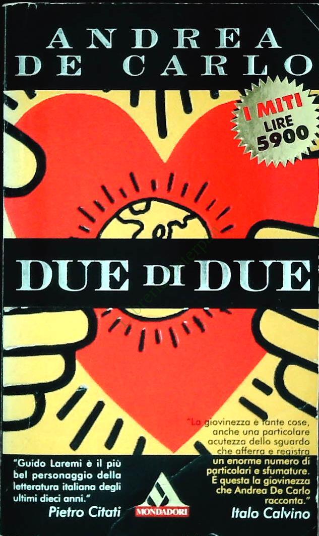 DUE DI DUE - ANDREA DE CARLO - MONDADORI 1996 - OUTLET DEL LIBRO