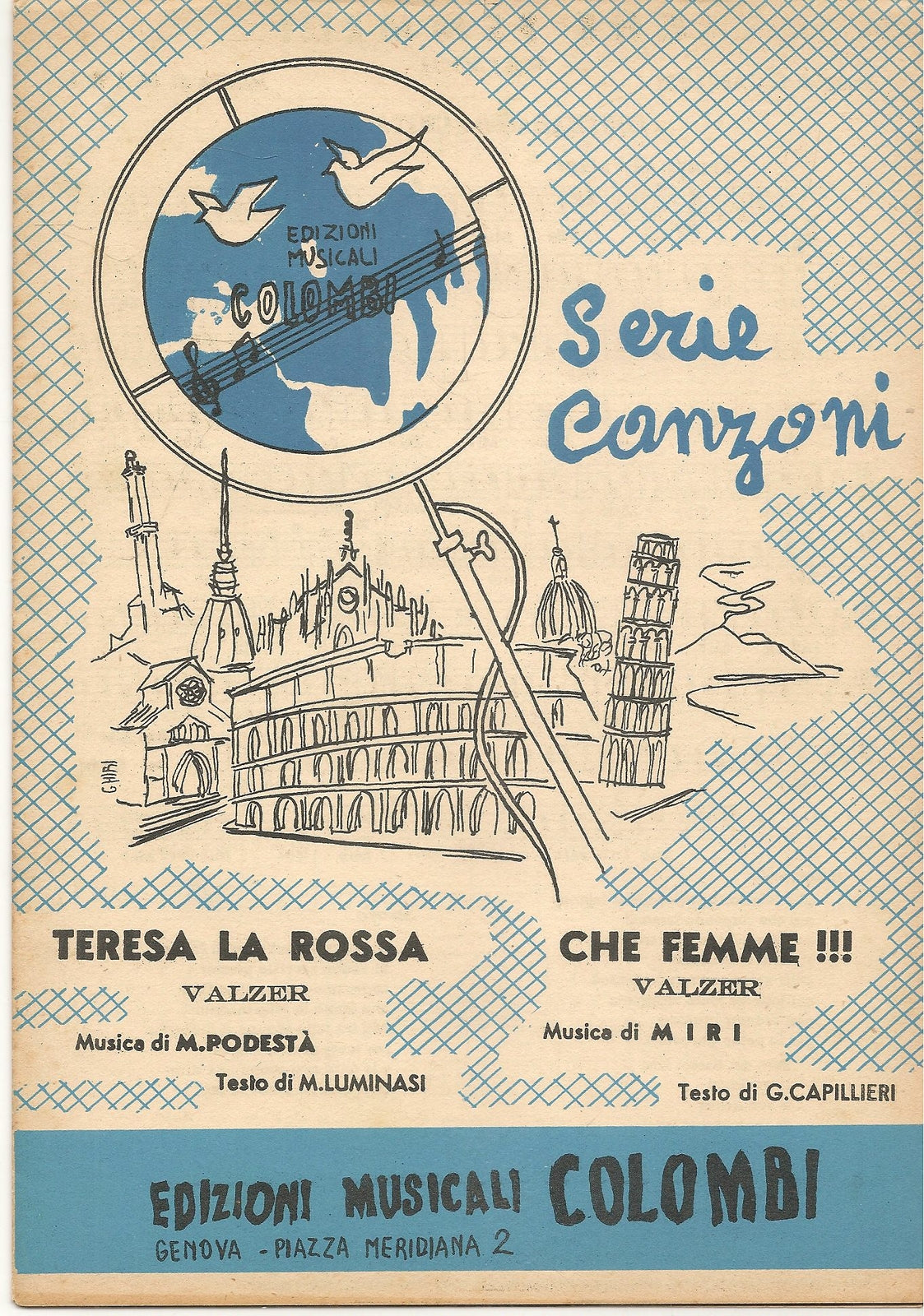 TERESA LA ROSSA.valzer - CHE FEMME.valzer - SPARTITO-SHEET MUSIC