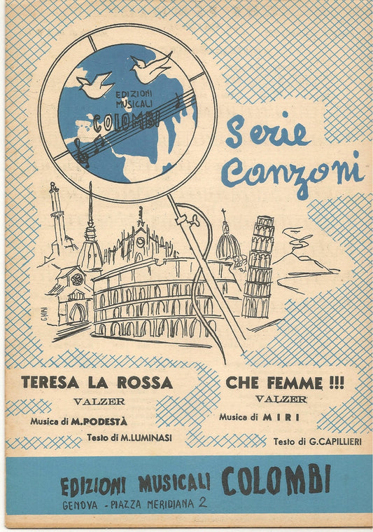 TERESA LA ROSSA.valzer - CHE FEMME.valzer - SPARTITO-SHEET MUSIC