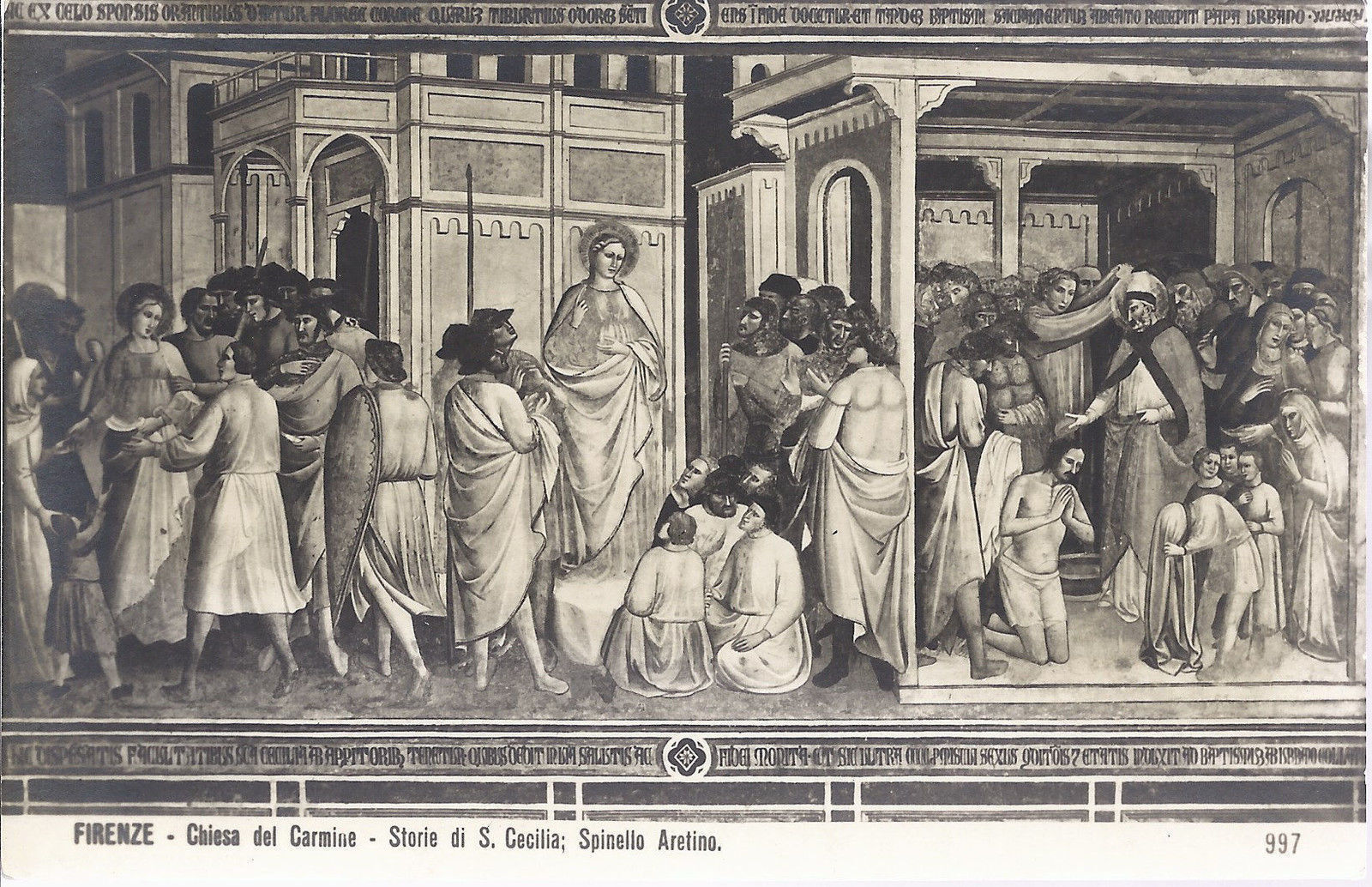 FIRENZE - CHIESA DEL CARMINE - STORIE DI S. CECILIA - SPINEL