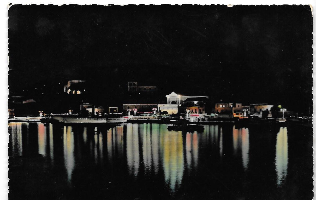 PORTO D'ISCHIA - NOTTURNO - V1961 - ACQUARELLATA