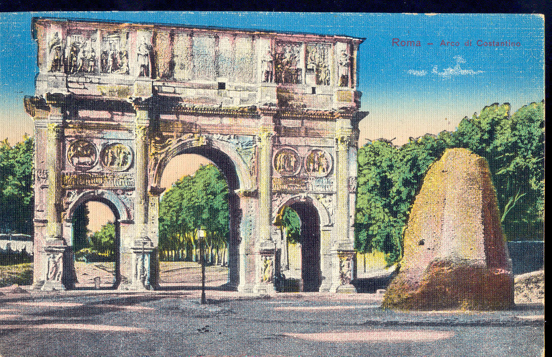 ROMA - ARCO DI COSTANTINO - V1919 - ACQUERELLATA
