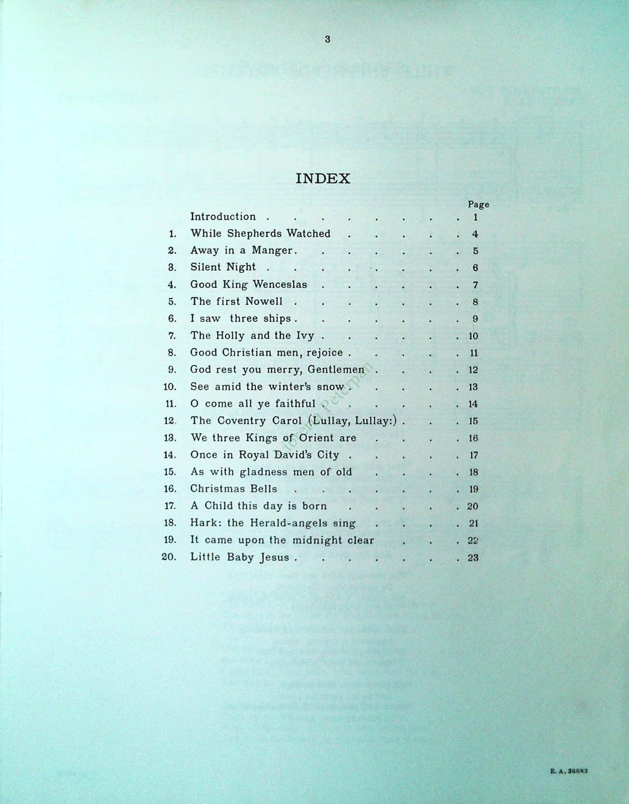 CHRISTMAS CAROLS - 20 BRANI - SPARTITO-SHEET MUSIC