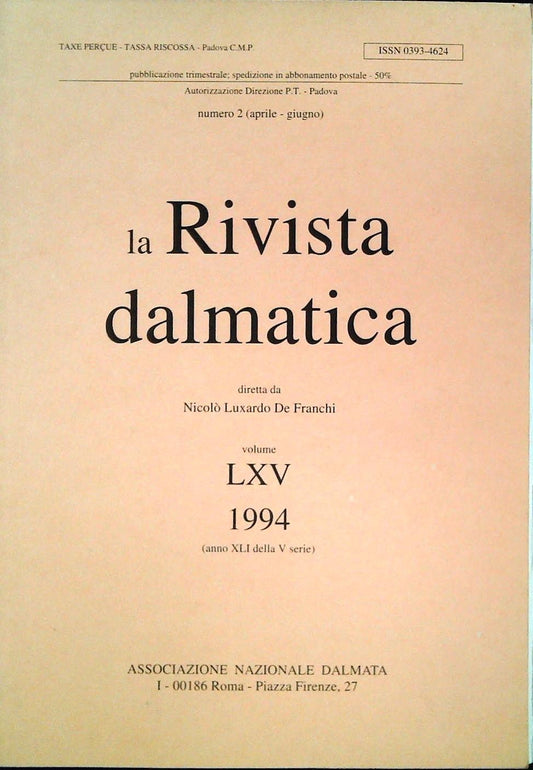 LA RIVISTA DALMATICA N. 65 - 1994
