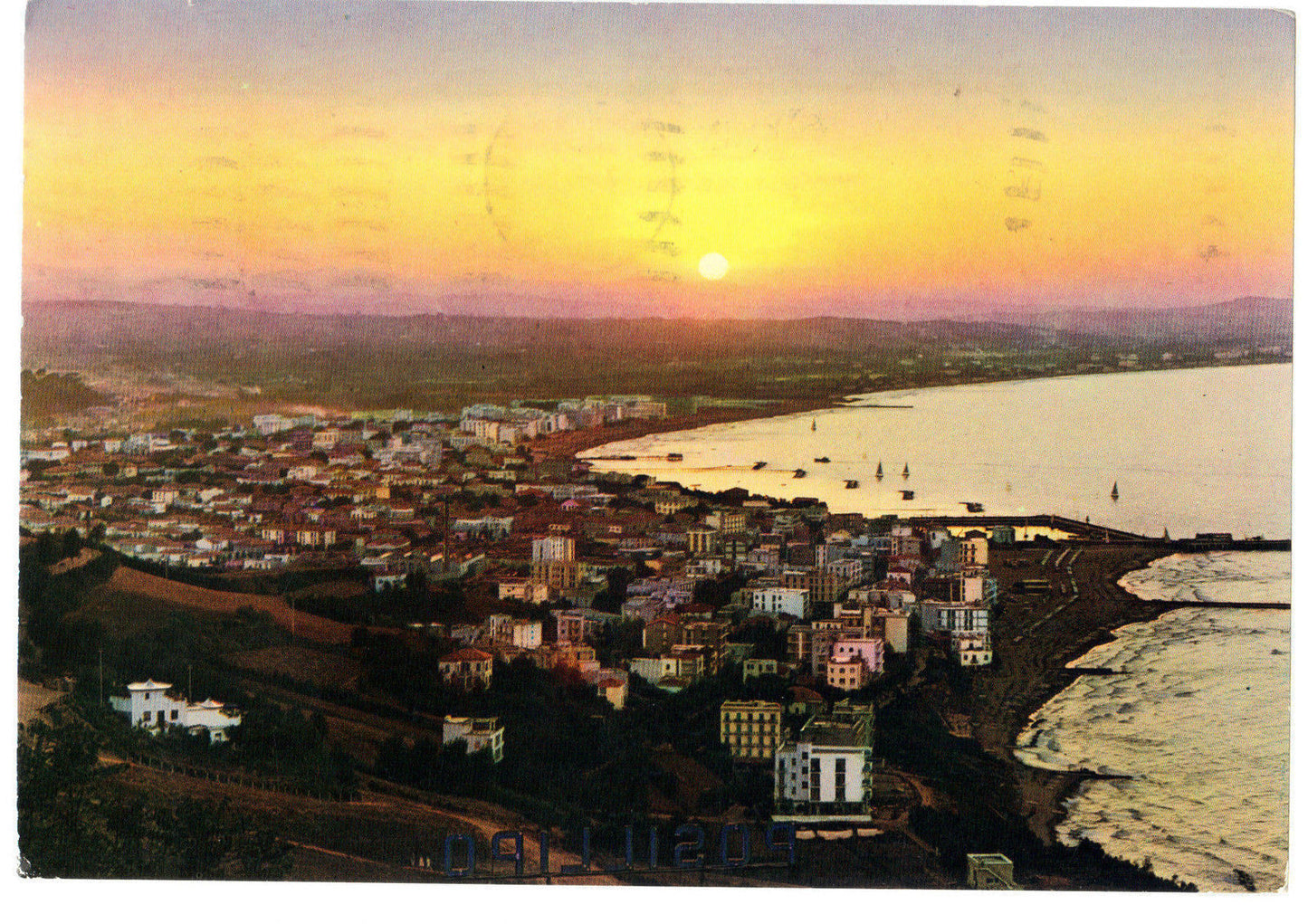 RICCIONE - TRAMONTO SULLA RIVIERA - V1967