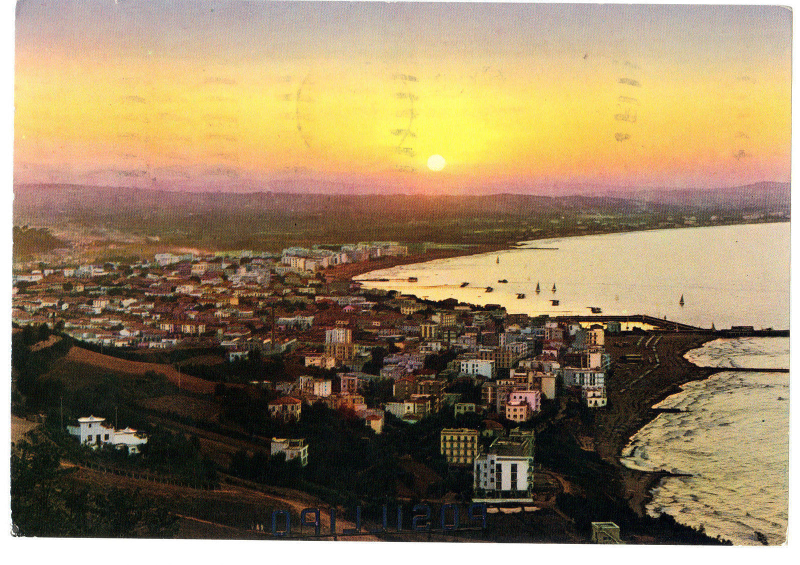 RICCIONE - TRAMONTO SULLA RIVIERA - V1967