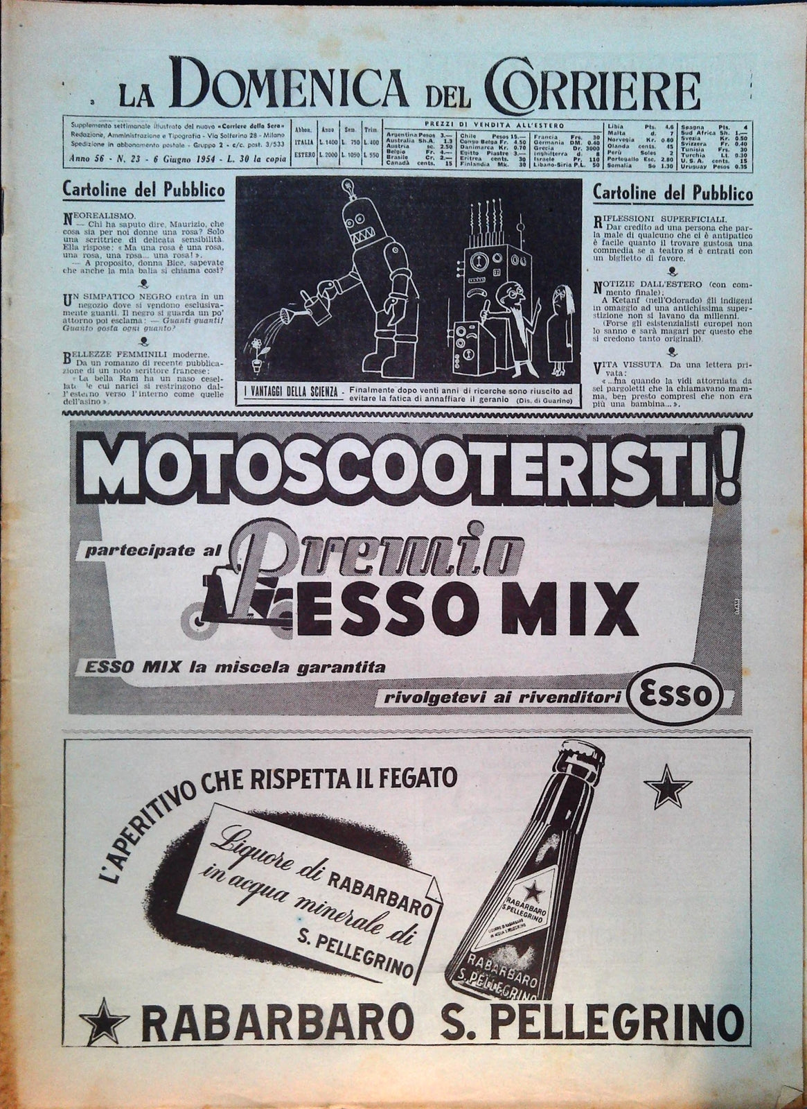 DOMENICA DEL CORRIERE N. 23 - 6 GIUGNO 1954