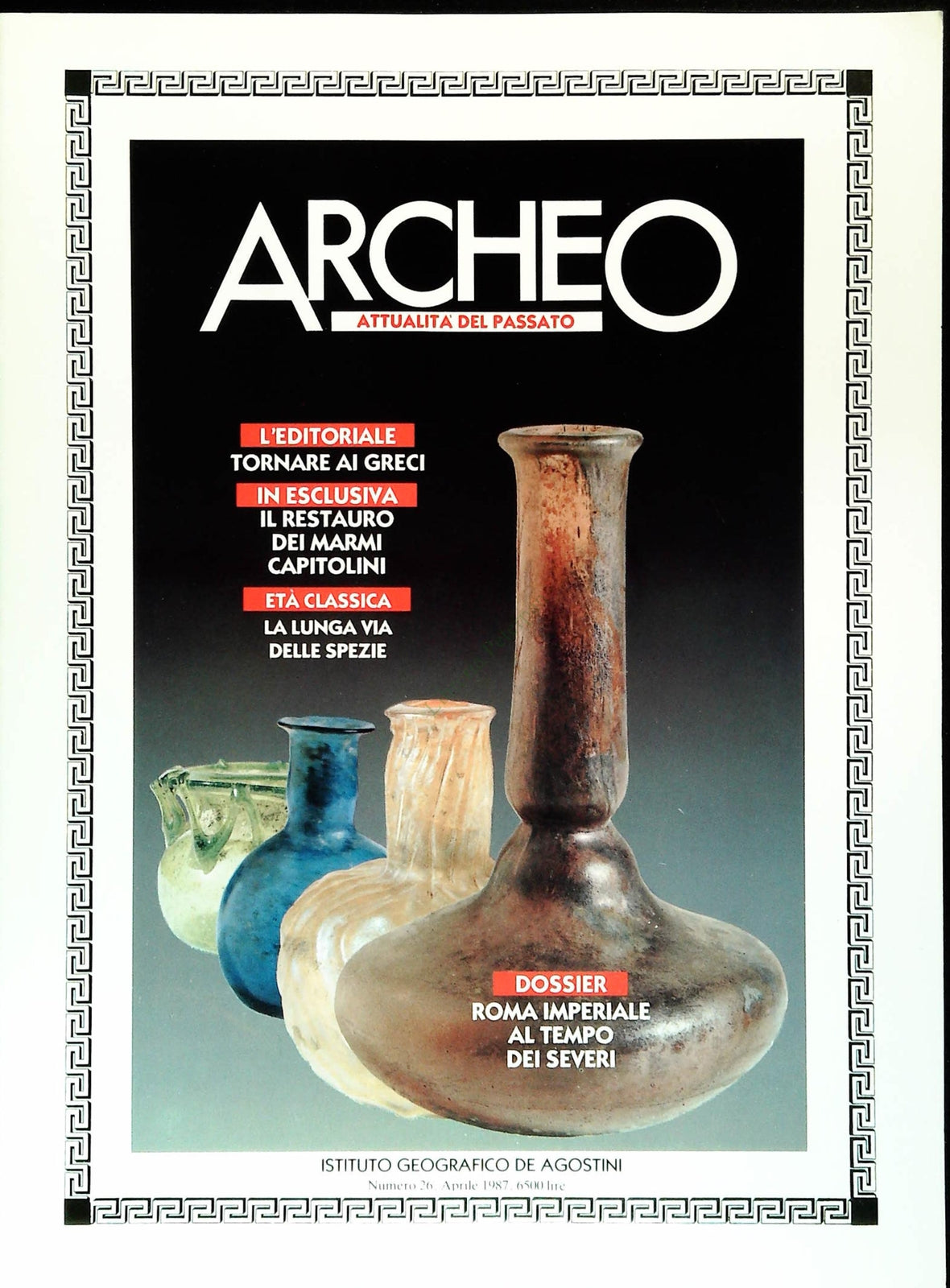 ARCHEO N. 26 - APRILE 1987 - OUTLET DEL LIBRO - PRIVO DI DOSSIER