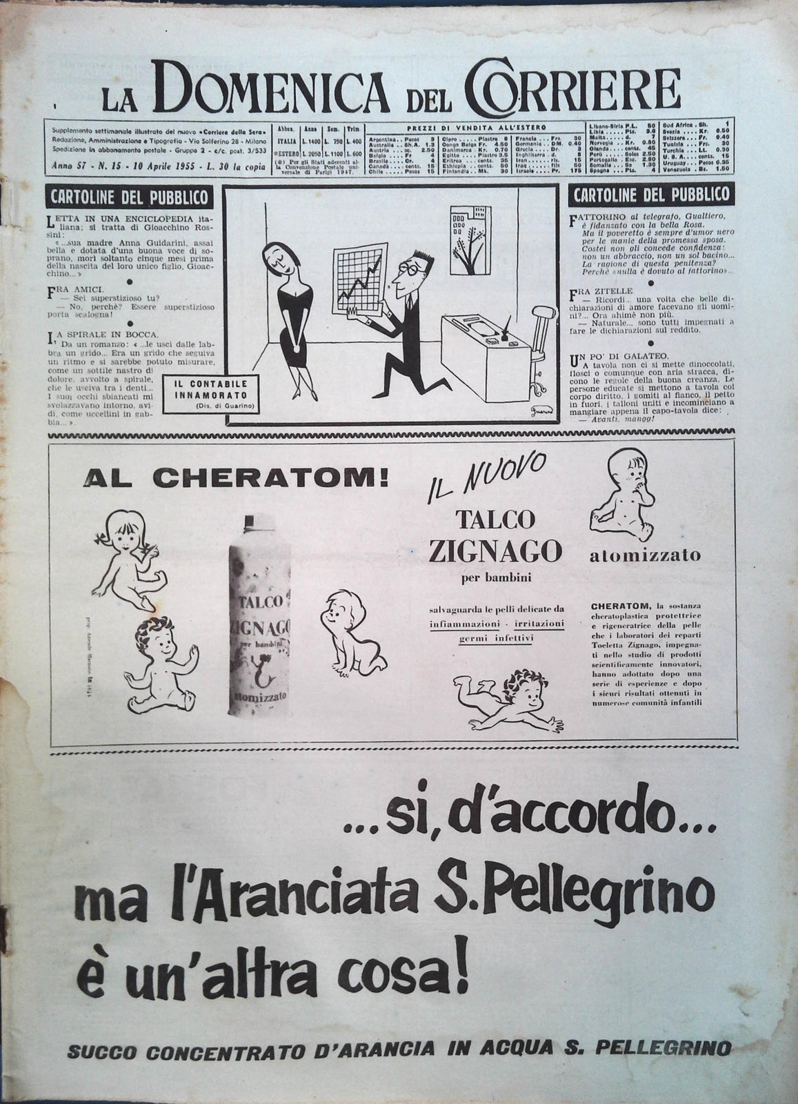 DOMENICA DEL CORRIERE N. 15 - 10 APRILE 1955