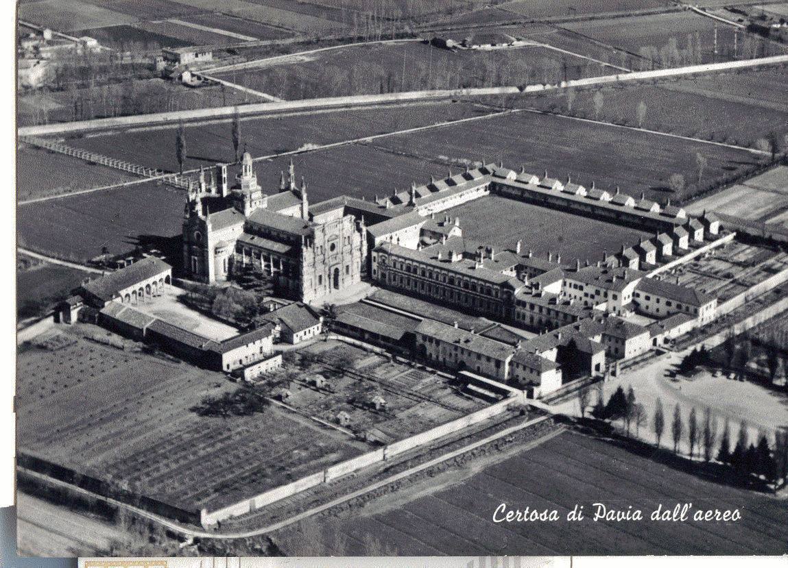 PAVIA - CERTOSA - VEDUTA AEREA NV