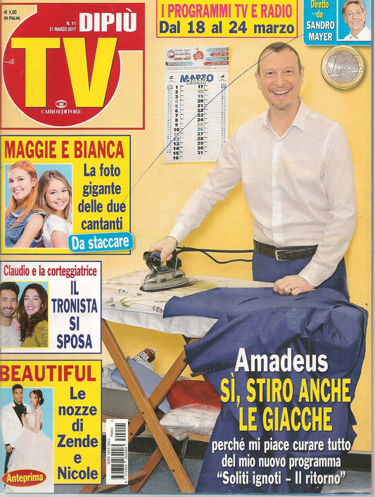 DIPIU' TV N. 11 - 21 MARZO 2017 AMADEUS MAGGIE E BIANCA