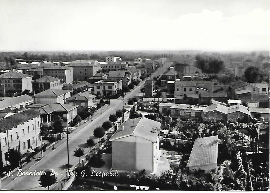 S.BENEDETTO PO - VIA G. LEOPARDI - PANORAMA - V1967