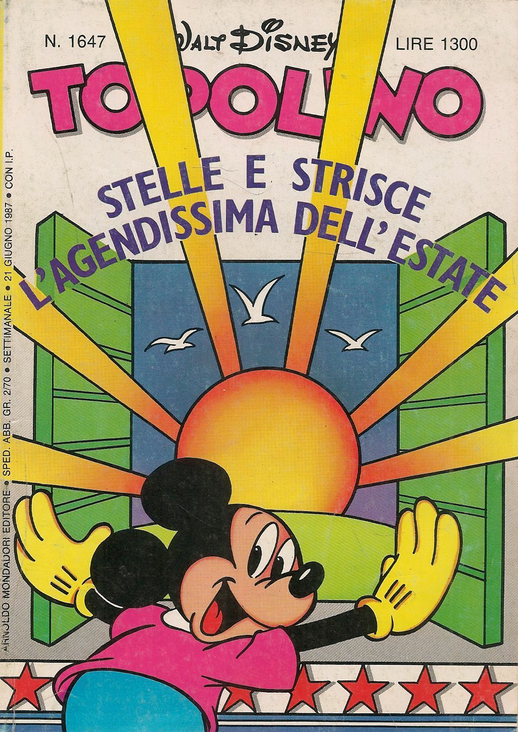 TOPOLINO N. 1647 - 21 GIUGNO 1987