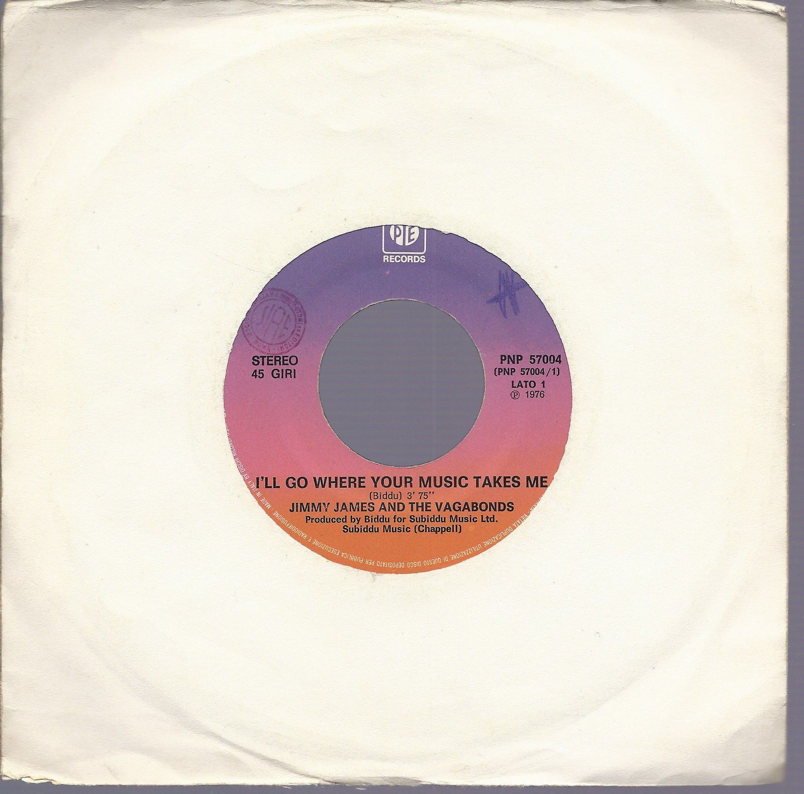 I'LL GO WHERE YOUR MUSIC TAKES ME vocal - disco version # JIMMY JAMES & THE VAGA