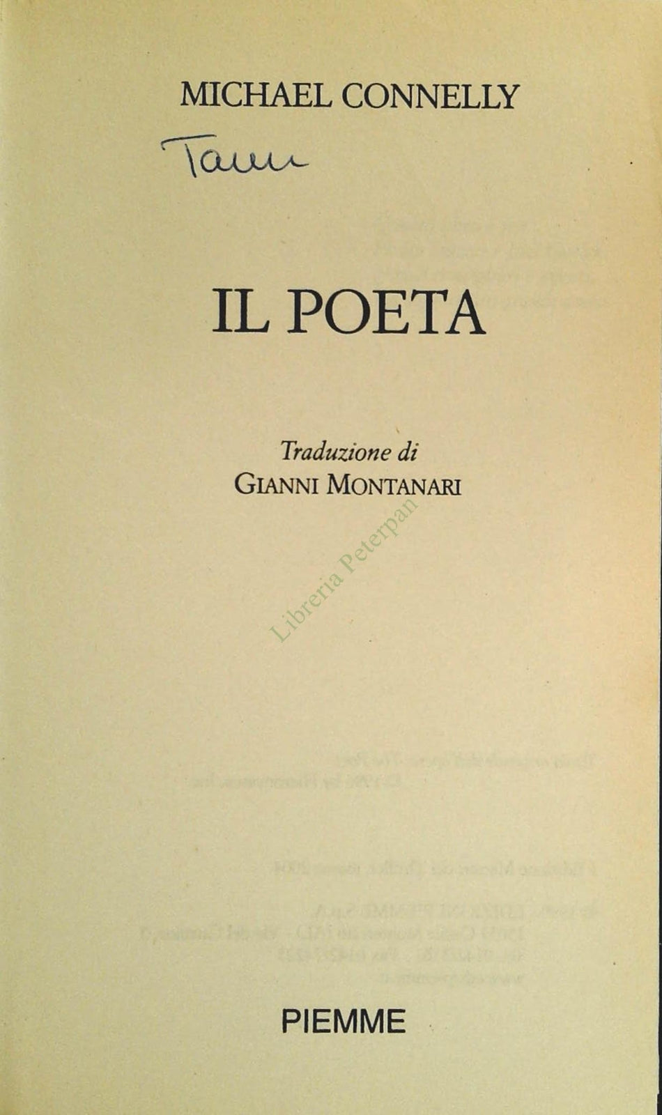 IL POETA - MICHAEL CONNELLY - PIEMME 2004 - OUTLET DEL LIBRO