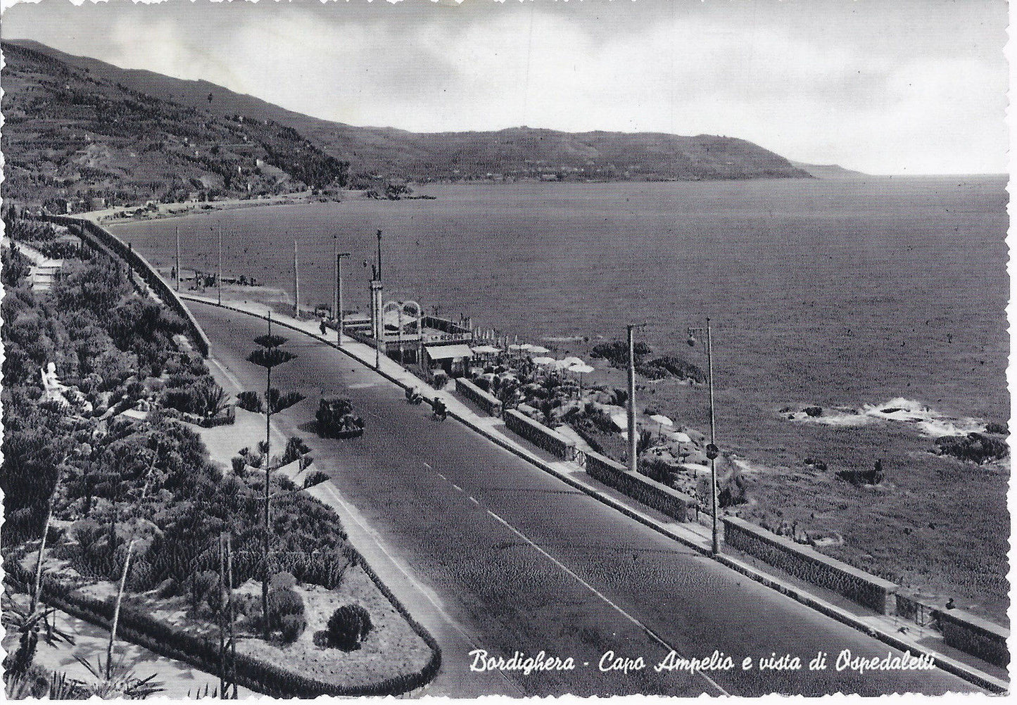 BORDIGHERA - CAPO AMPELIO E VISTA DI OSPEDALETTI - V 1954 - 