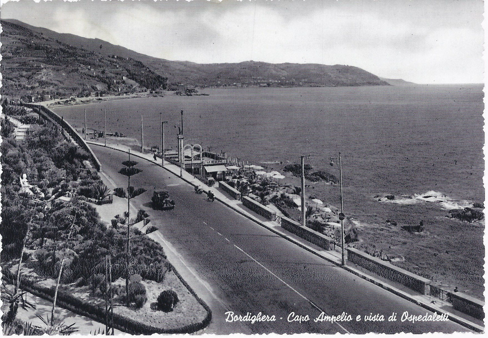 BORDIGHERA - CAPO AMPELIO E VISTA DI OSPEDALETTI - V 1954 - 