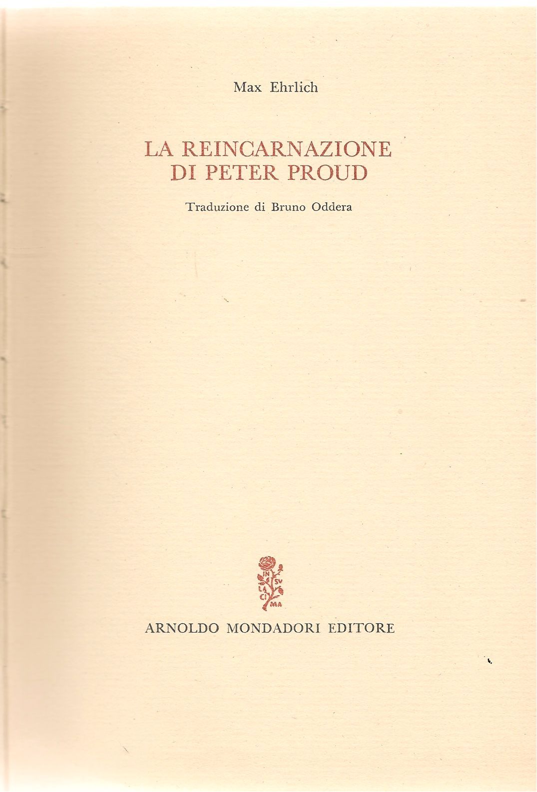 LA REINCARNAZIONE DI PETER PROUD - MAX EHRLICH