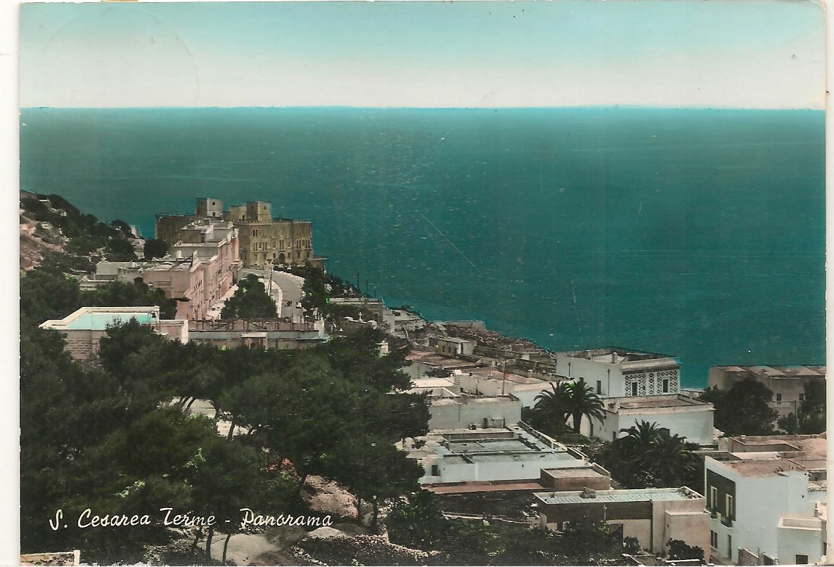 SANTA CESAREA TERME - PANORAMA - V1964 - ACQUARELLATA