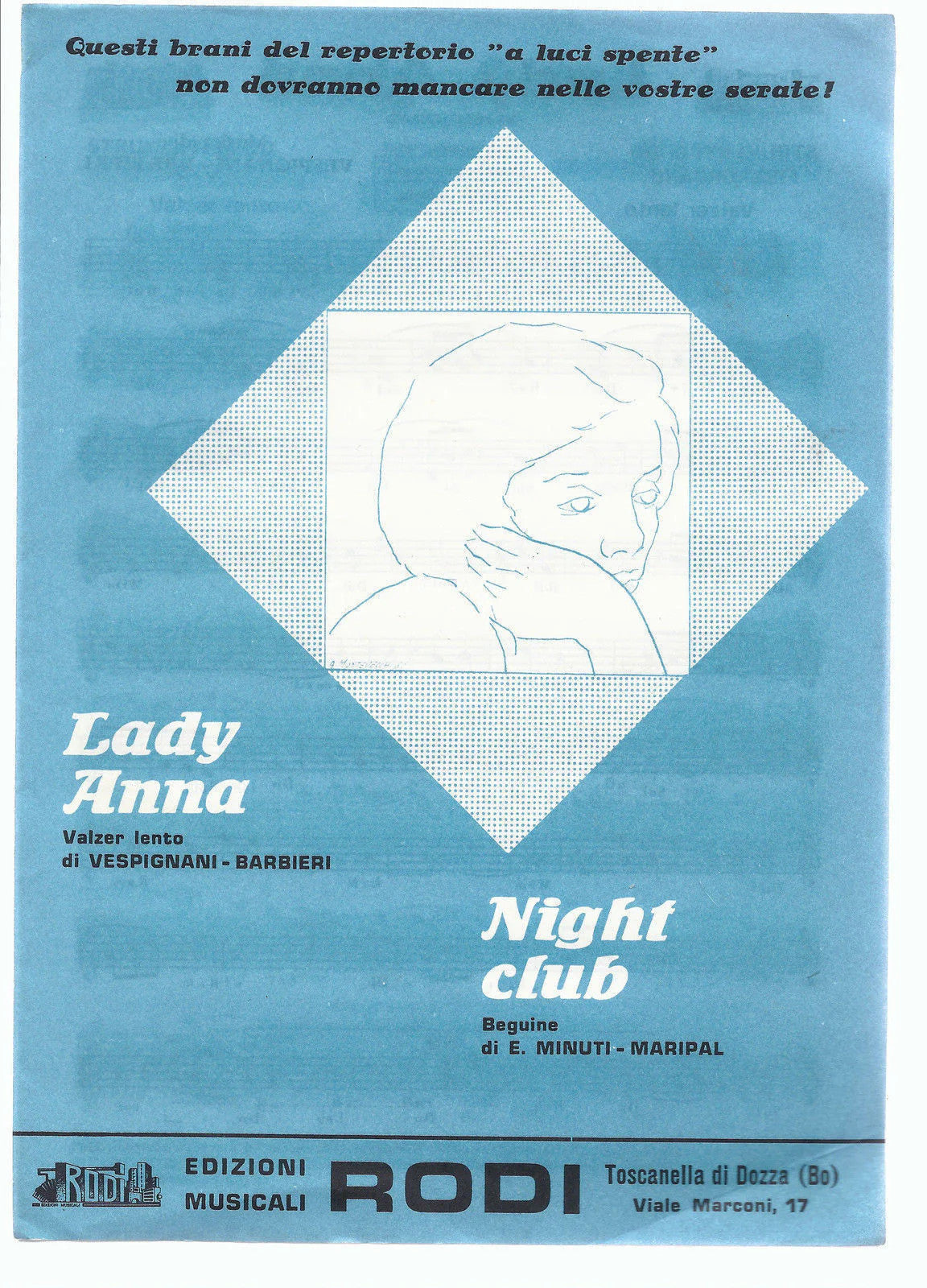 LADY ANNA (Vespignani, Barbieri) - NIGHT CLUB (E. Minuti, Maripal) # SPARTITO -