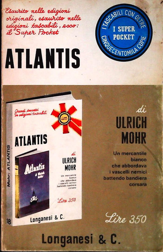 ATLANTIS - ULRICH MOHR - LONGANESI 1970 - OUTLET DEL LIBRO