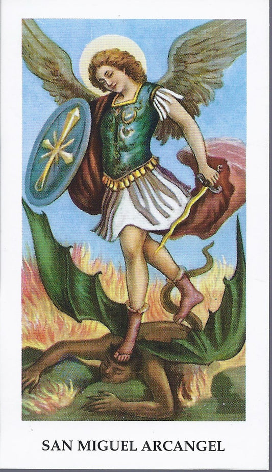 SAN MIGUEL ARCANGEL - SANTINO HOLY CARD - AS015-295 - spanis