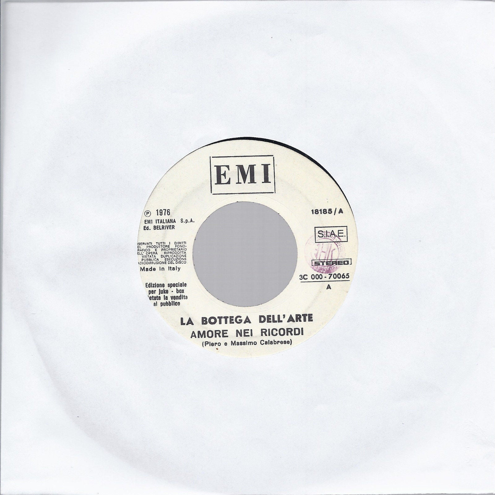 AMORE NEI RICORDI # LA BOTTEGA DELL'ARTE - ALL BY MYSELF # ERIC CARMEN Juke Box