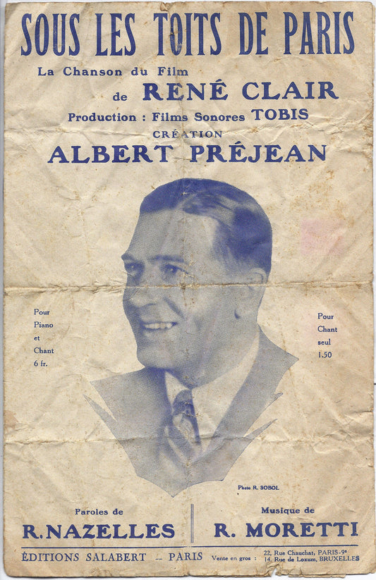 SOUS LES TOITS DE PARIS (R. Nazelles - R. Moretti)  SPARTITO