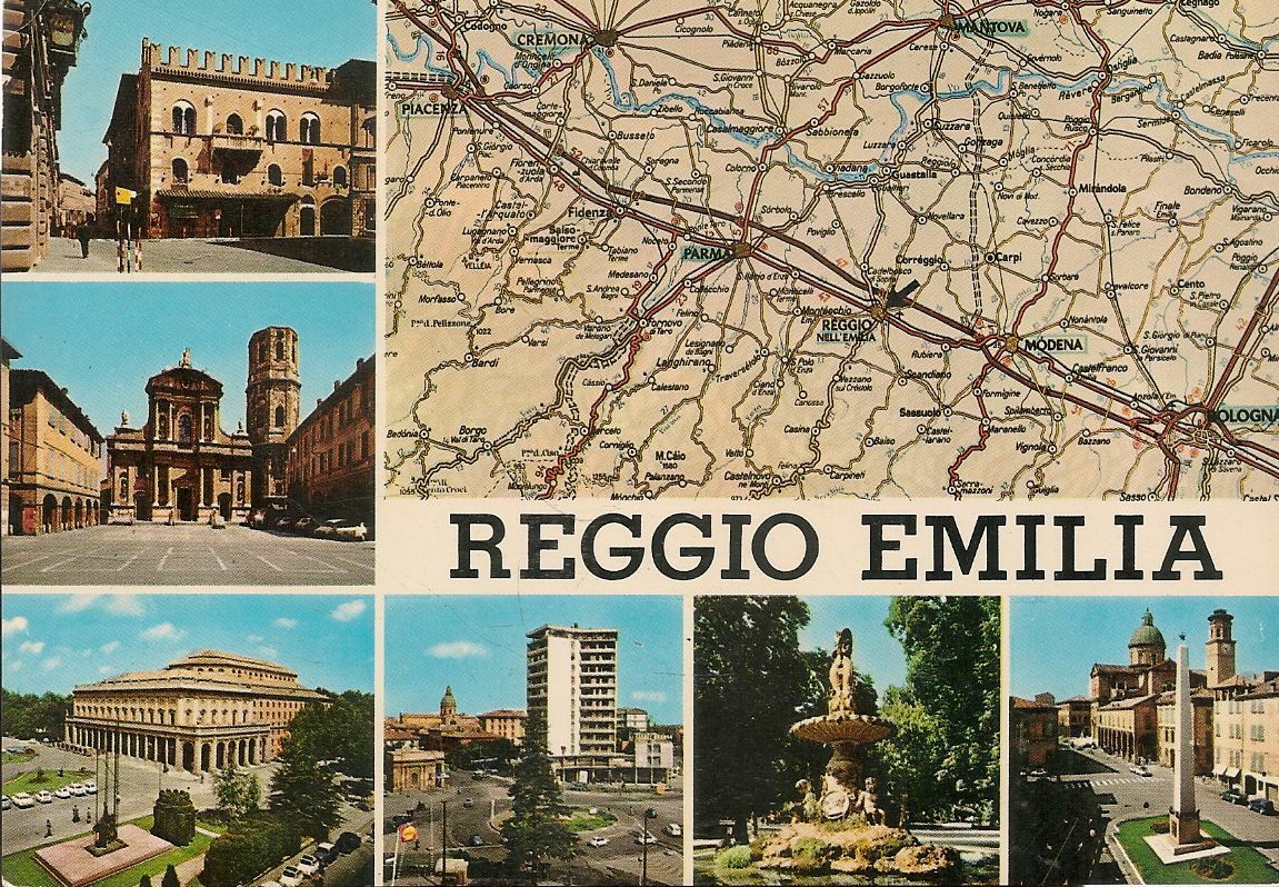 REGGIO EMILIA - SEI VEDUTE E CARTINA - NV