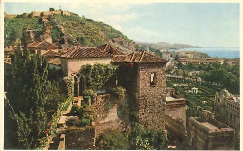 MALAGA - VISTA DE LA ALCAZABA - COLORED  - 1964