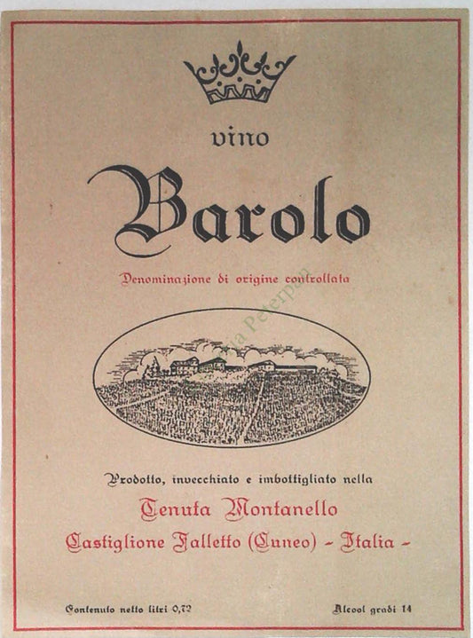 BAROLO - TENUTA MONTANELLO - ETICHETTA VINO