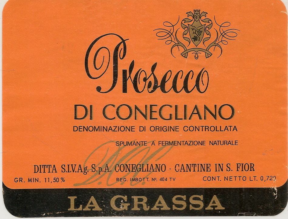 PROSECCO DI CONEGLIANO LA GRASSA - ETICHETTA VINO