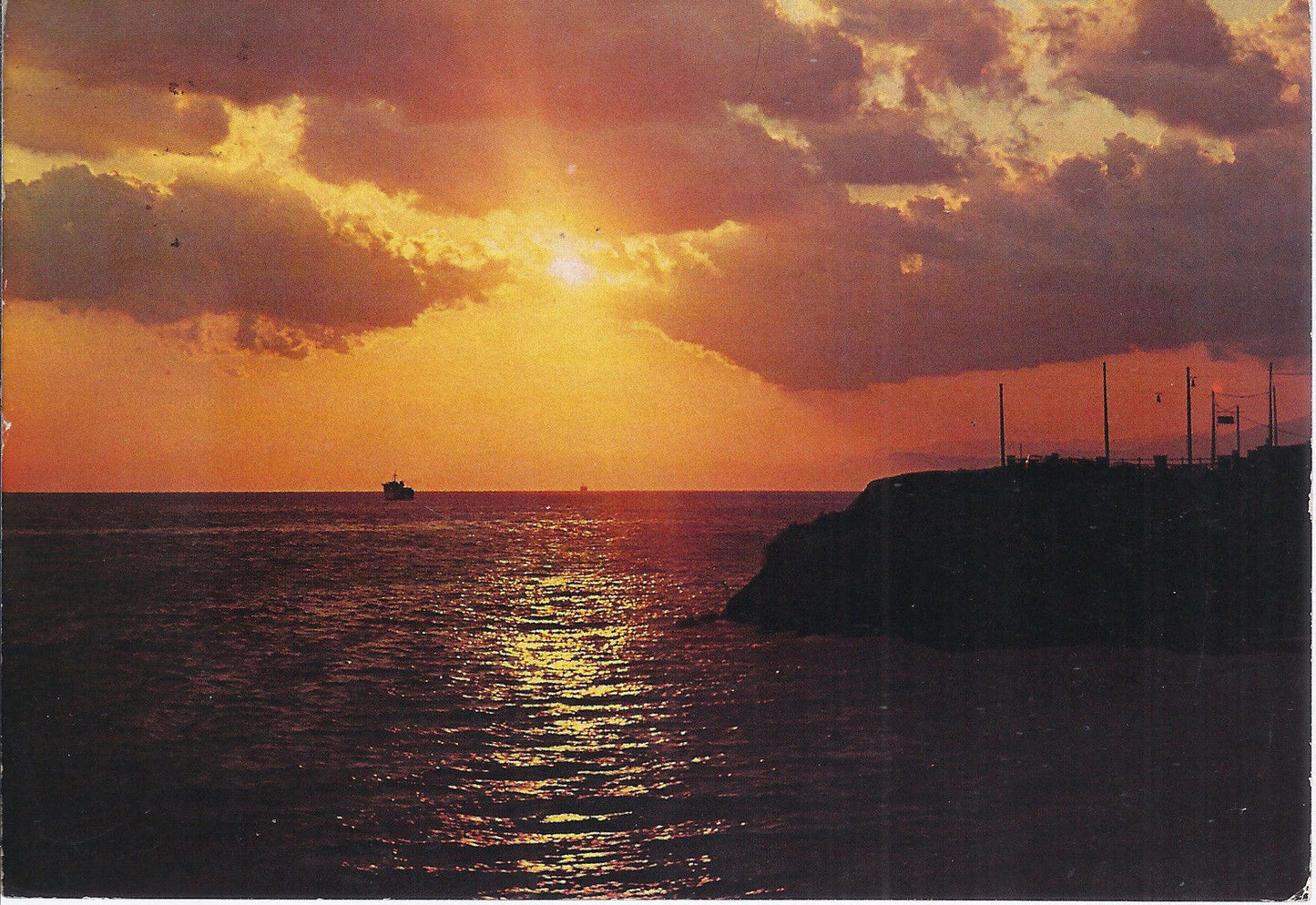 GENOVA - TRAMONTO SUL MARE - V 1982 - FG
