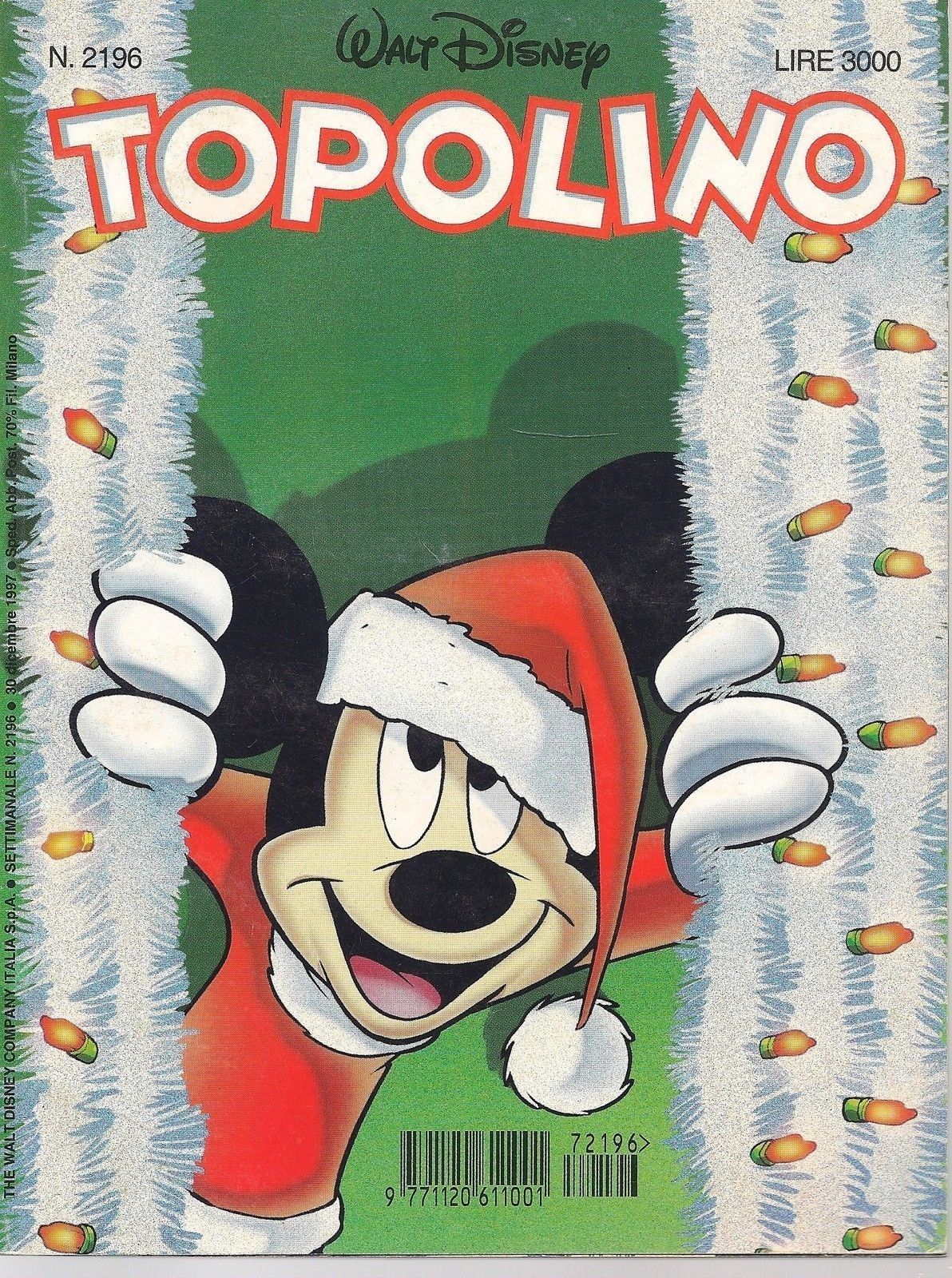 TOPOLINO N° 2196 - 30 DICEMBRE 1997